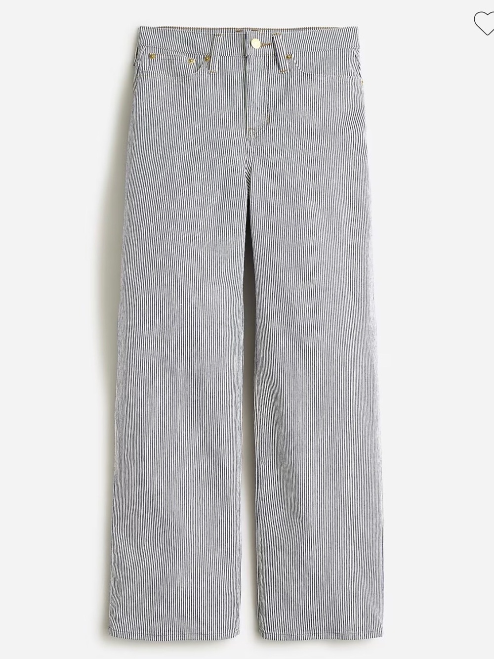 J. Crew size 25 Pinstripe Slim Wide-Leg Pants blue/white pinstripes